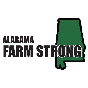 Farm Strong Sticker Decal - Alabama State 3.5 Inch X 5 Inch Decal Border Cut Out.