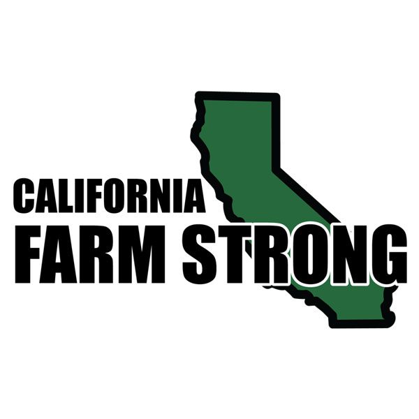 Farm Strong Sticker Decal - California State 3.5 Inch X 5 Inch Decal Border Cut Out.