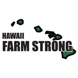 Farm Strong Sticker Decal - Hawaii State 3.5 Inch X 5 Inch Decal Border Cut Out.