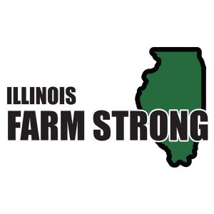 Farm Strong Sticker Decal - Illinois State 3.5 Inch X 5 Inch Decal Border Cut Out.