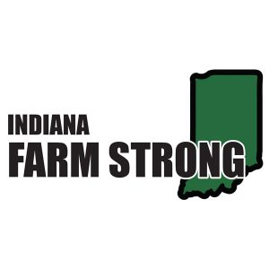 Farm Strong Sticker Decal - Indiana State 3.5 Inch X 5 Inch Decal Border Cut Out.