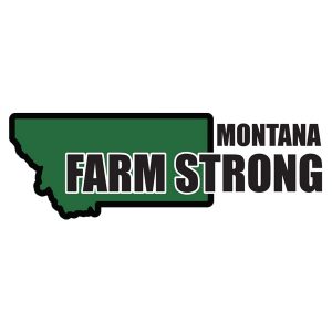 Farm Strong Sticker Decal - Montana State 3.5 Inch X 5 Inch Decal Border Cut Out.