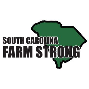 Farm Strong Sticker Decal - South Carolina State 3.5 Inch X 5 Inch Decal Border Cut Out.