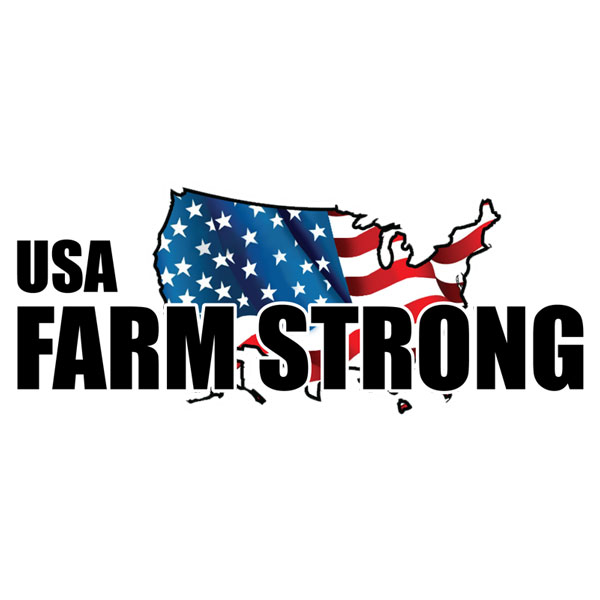 Farm Strong Sticker Decal - USA 3.5 Inch X 5 Inch Decal Border Cut Out.