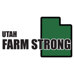 Farm Strong-Sticker Decal - Utah State 3.5 Inch X 5 Inch Decal Border Cut Out.