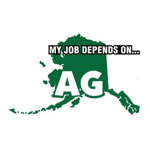 My Job Depends On Ag Sticker Decal - Alaska State