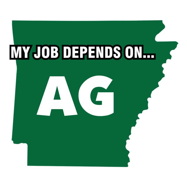 My Job Depends On Ag Sticker Decal - Arkansas State