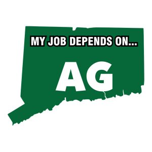 My Job Depends On Ag Sticker Decal - Connecticut State