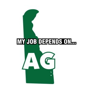 My Job Depends On Ag-Sticker Decal - Delaware State