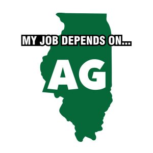 My Job Depends On Ag Sticker Decal - Illinois State