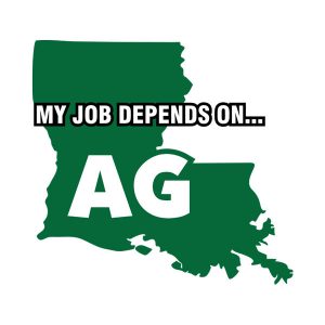 My Job Depends On Ag Sticker Decal - Louisiana State