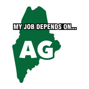 My Job Depends On Ag Sticker Decal - Maine State
