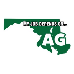 My Job Depends On Ag Sticker Decal - Maryland State