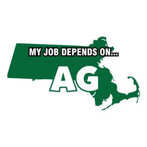 My Job Depends On Ag Sticker Decal - Massachusetts State