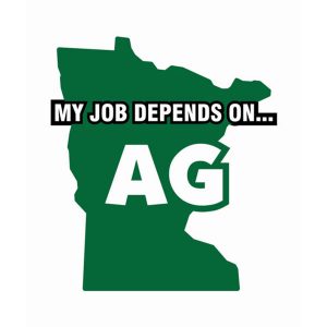 My Job Depends On Ag Sticker Decal - Minnesota State