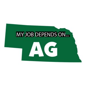 My Job Depends On Ag Sticker Decal - Nebraska State