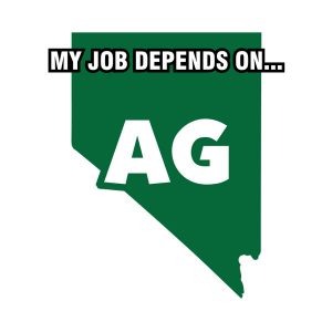 My Job Depends On Ag Sticker Decal - Nevada State
