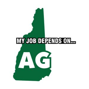 My Job Depends On Ag Sticker Decal - New Hampshire