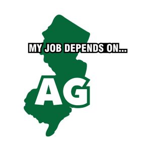 My Job Depends On Ag Sticker Decal - New Jersey State