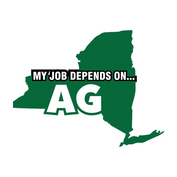 My Job Depends On Ag Sticker Decal - New York State