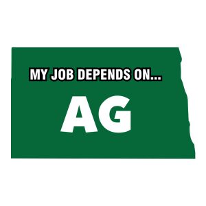 My Job Depends On Ag Sticker Decal - North Dakota State