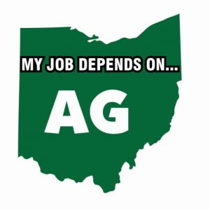 My Job Depends On Ag Sticker Decal - Ohio State