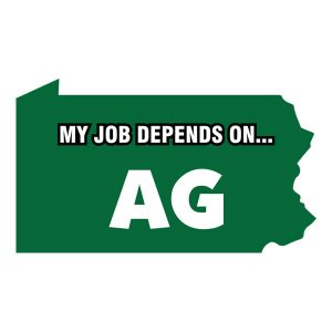 My Job Depends On Ag Sticker Decal - Pennsylvania State