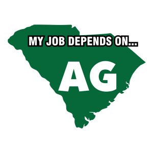 My Job Depends On Ag Sticker Decal - South Carolina State