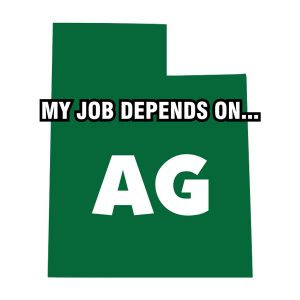 My Job Depends On Ag-Sticker Decal - Utah State