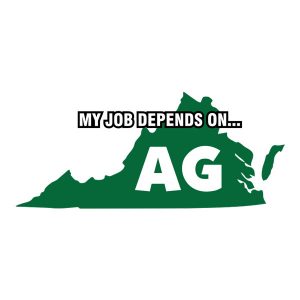 My Job Depends On Ag-Sticker Decal - Virginia State