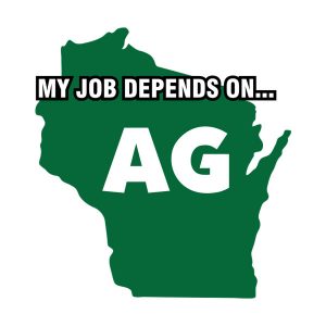 My Job Depends On Ag-Sticker Decal - Wisconsin State