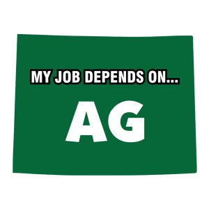 My Job Depends On Ag Sticker Decal - Wyoming State