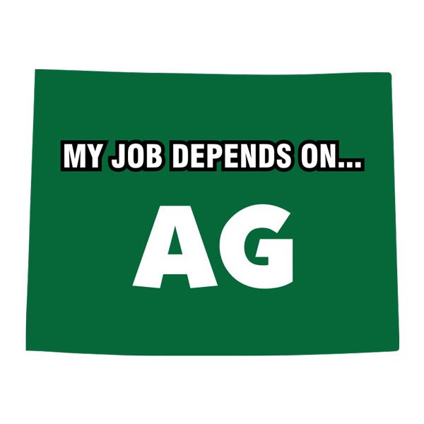 My Job Depends On Ag Sticker Decal - Wyoming State