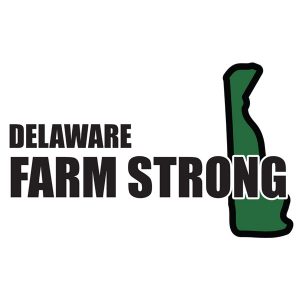 Farm Strong-Sticker Decal - Delaware State 3.5 Inch X 5 Inch Decal Border Cut Out.