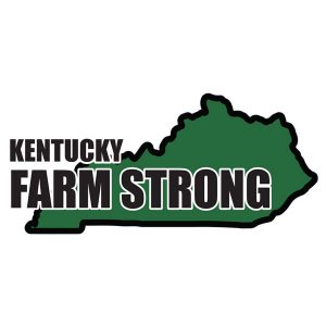 Farm Strong Sticker Decal - Kentucky State 3.5 Inch X 5 Inch Decal Border Cut Out.