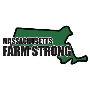 Farm Strong Sticker Decal - Massachusetts State 3.5 Inch X 5 Inch Decal Border Cut Out.
