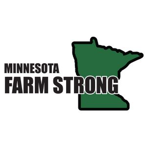 Farm Strong Sticker Decal - Minnesota State 3.5 Inch X 5 Inch Decal Border Cut Out.