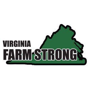 Farm Strong-Sticker Decal - Virginia State 3.5 Inch X 5 Inch Decal Border Cut Out.